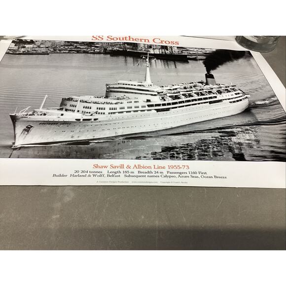 SS Northern Star And SS Southern Cross Ship Posters - Picture 6 of 6
